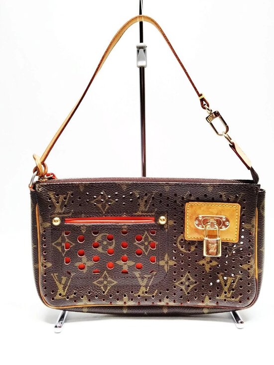 Authentic Louis Vuitton Pochette Accessoires Perforated Monogram Bag - Picture 2 of 16